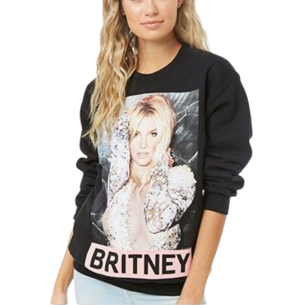 Britney Spears Collection Black 2018 Pullover Crewneck Sweatshirt